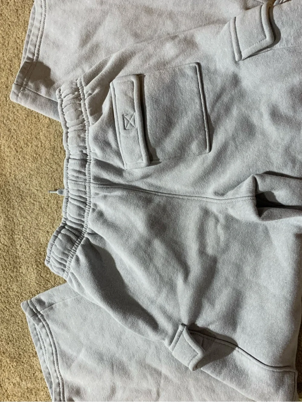 Kids Cargo Sweatpants - Grey & Beige